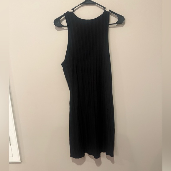 NWOT Reformation Mel Ribbed Body-con Mini Dress in Black Size XL - Picture 8 of 11